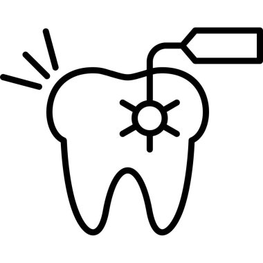 Diş. Web simgesi basit illüstrasyon