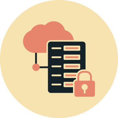 bulut güvenlik vektör simgesi