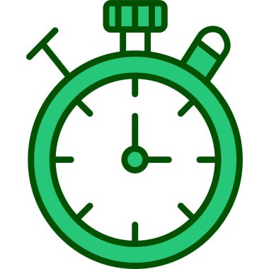 Alarm saati simgesi, vektör illüstrasyonu