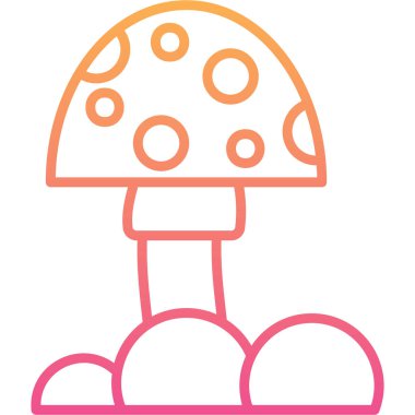 Çizgi film mantarının vektör çizimi