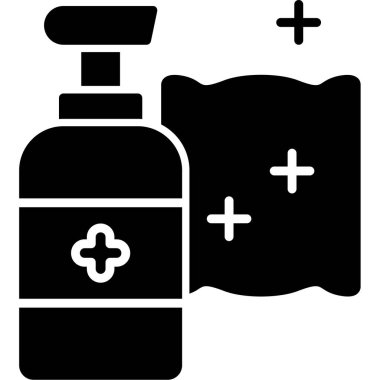 Bir şişe simgesinin vektör illüstrasyonu