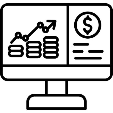 İş analiz simgesi, vektör illüstrasyonu