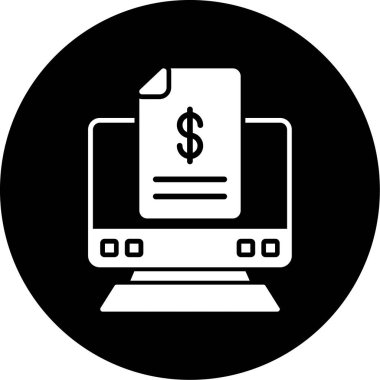 Para ve ödeme vektör simgesi. Basit resimleme