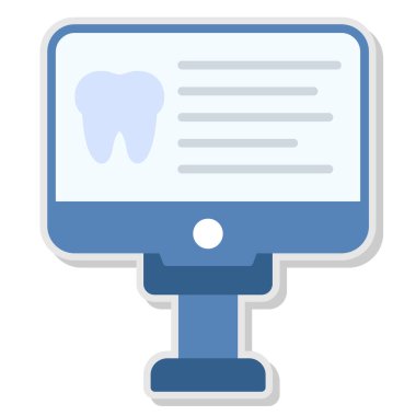 Diş Bakımı simge vektör çizim