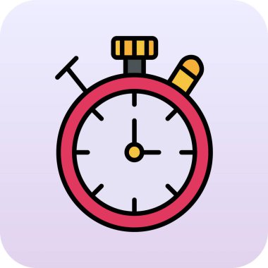 Kronometre simgesi, vektör illüstrasyonu