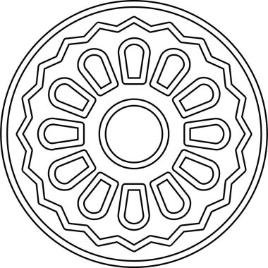 Tek bir izole ayçiçeğinin vektör çizimi