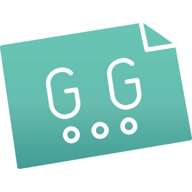 mektup g vektör çizim