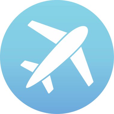 Uçak simgesinin vektör illüstrasyonu