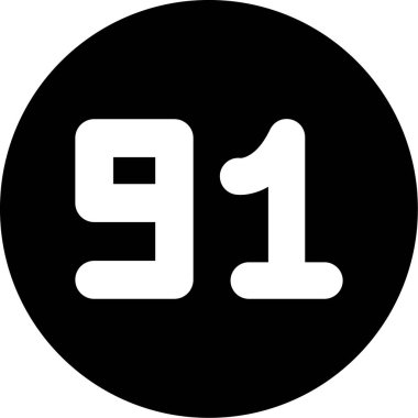 9 9 9 9 simgesinin vektör illüstrasyonu.