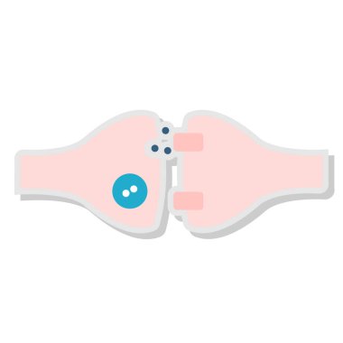 Bir çift pembe ve mavi rengi tutan düz renk el karikatürü