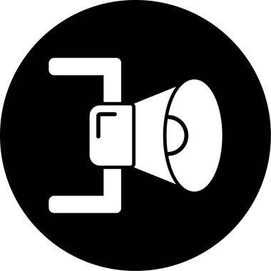 Bir megafon simgesinin vektör çizimi