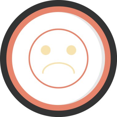 Uzun gölgeli üzgün daire simgesi