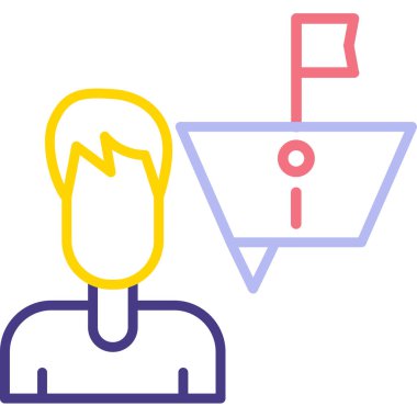 pazarlama simgesi vektör illüstrasyonu