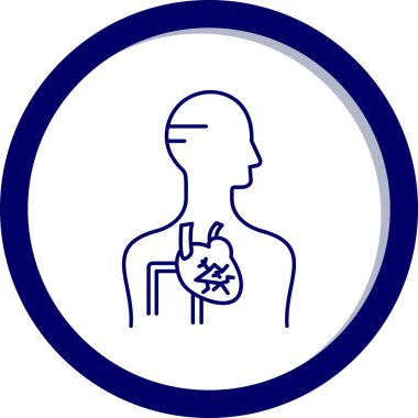 Ciğerler modern simge, vektör illüstrasyonu