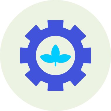 Çiçek giysisi vektör simgesi. bicolor düz sembol, kobalt ve cyan renkler, yuvarlak açılar, beyaz arkaplan