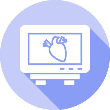 Kalp. Web simgesi basit illüstrasyon