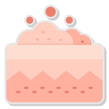 Kek. Web simgesi basit illüstrasyon