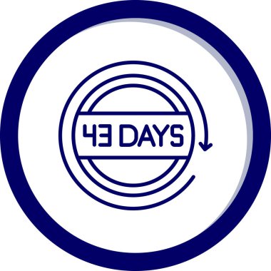 Simgeye dönüşmek için 5 gün. 5 günlük vektör illüstrasyonu.