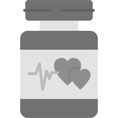 Tıp şişe simgesi, düz stil