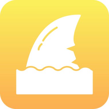 Köpekbalığı simgesi vektör illüstrasyonu