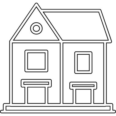 ev dış pencere vektör illüstrasyon tasarımı