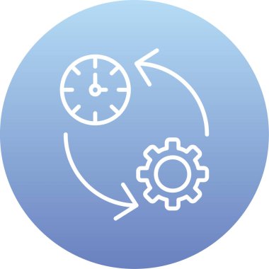 Saat. Web simgesi basit illüstrasyon