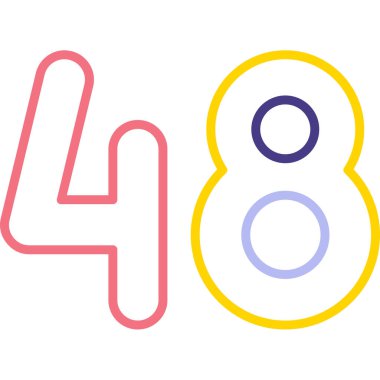 numara 68 vektör tasarım simgesi