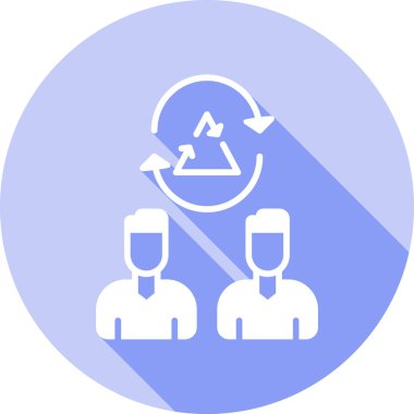 vektör çizim geri dönüşüm işareti simgesi