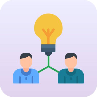 Fikir simgesi vektör illüstrasyonu