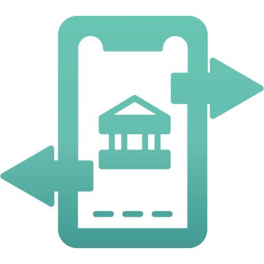 Banka binası simgesi, vektör illüstrasyonu