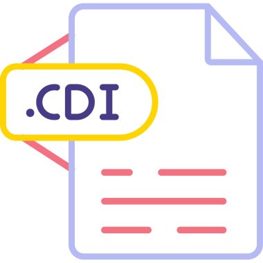 dosya biçimi simgesi, vektör illüstrasyonu