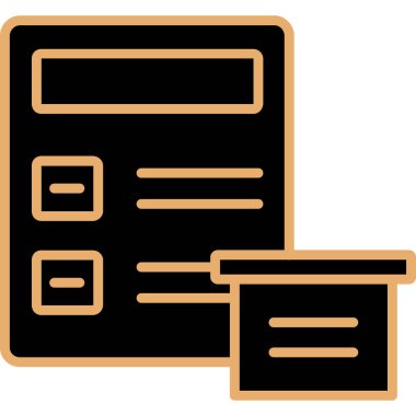 Belge. Web simgesi basit illüstrasyon