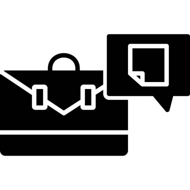 evrak çantası ikonu vektör illüstrasyonu