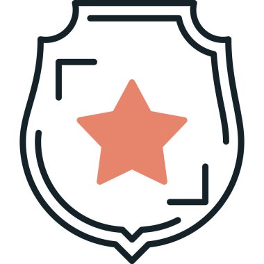 Rozet rozet simgesi taslak biçimi