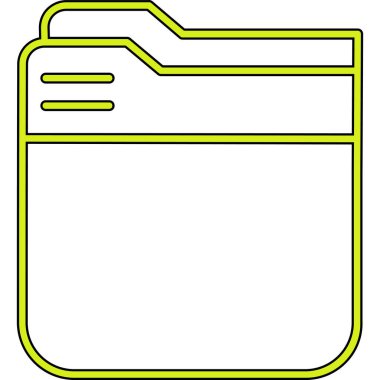 Belge klasörü simgesi. vektör çizim