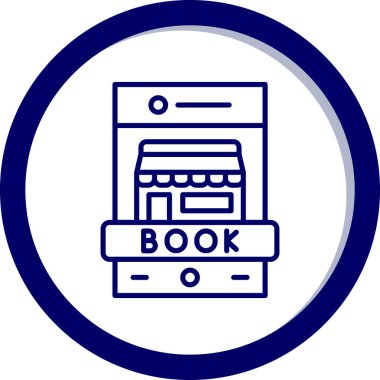 Kitap. Web simgesi basit illüstrasyon