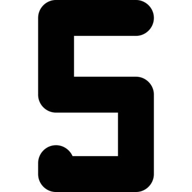 Modern b 'nin vektör illüstrasyonunda müziğin eksik simgesi