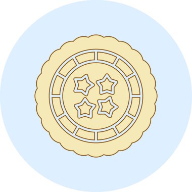 Çerez simgesi vektör illüstrasyonu