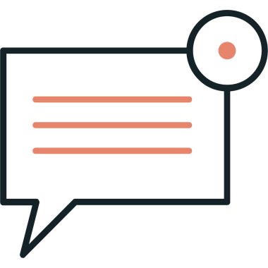 ileti ikonu vektör illüstrasyonu