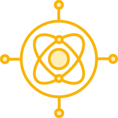 Moda biçimi izole edilmiş arkaplanda atom simgesi