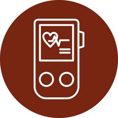 Akıllı telefon simgesi, basit vektör illüstrasyonu