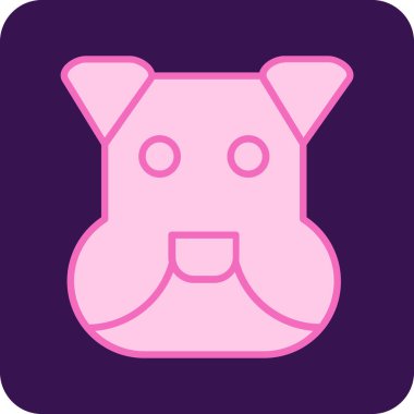 Bir köpek simgesinin vektör illüstrasyonu