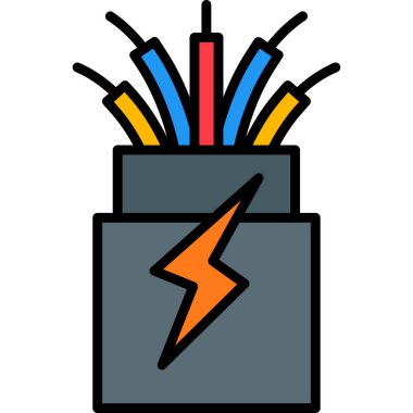 pil simgesi, vektör illüstrasyonu