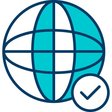 Küre. Web simgesi basit illüstrasyon