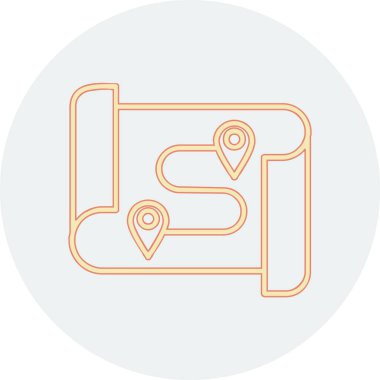 gps simgesi, navigasyon konumu, vektör illüstrasyonu