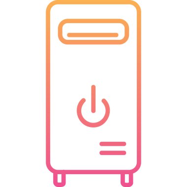 elektrikli ısıtıcı modern vektör simgesi