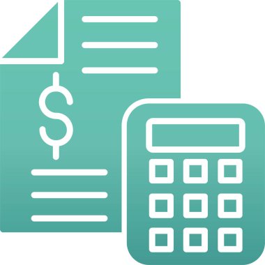 muhasebe hesap makinesi hesap makinesi simgesi doldurulmuş dış hatlarda