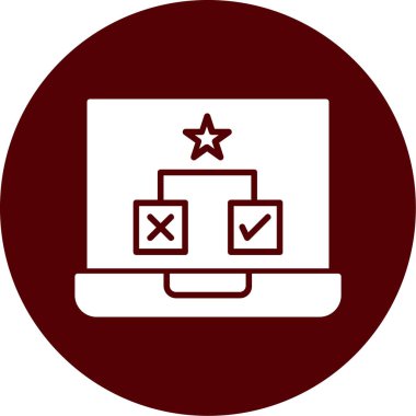 Bir dizüstü bilgisayar simgesinin vektör illüstrasyonu