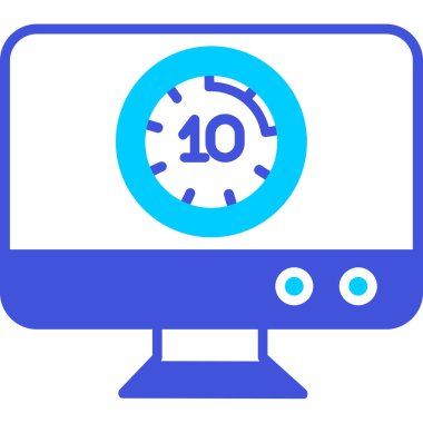 Saat simgesinin vektör illüstrasyonu