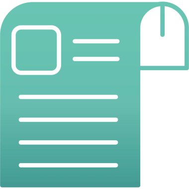 Belge modern simgesinin vektör illüstrasyonu